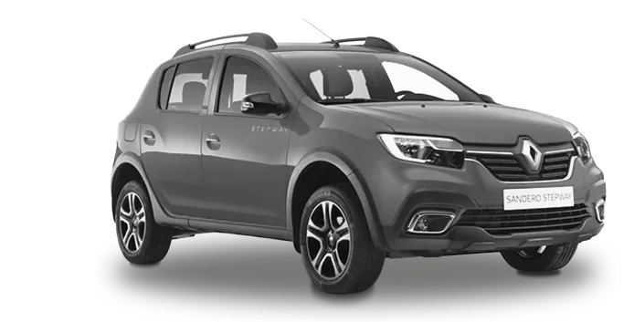 Camioneta Renault Duster color gris.