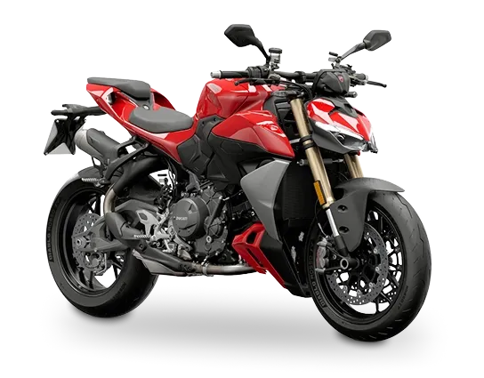 Moto Ducati Streetfighter V2 color rojo.